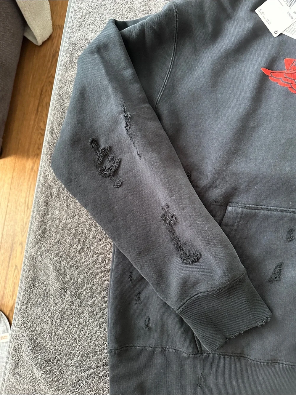 Jordan Rare Air distressed fleece hoodie
